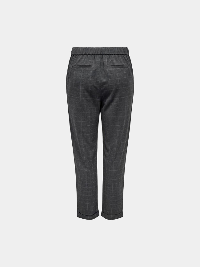 Pantalon à carreaux rita ceinture pailletée gris femme - Only