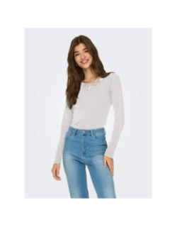 Top à manches longues onlkira blanc femme - Only