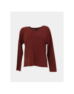 Top rayé manches longues harrie rouge doré femme - Only