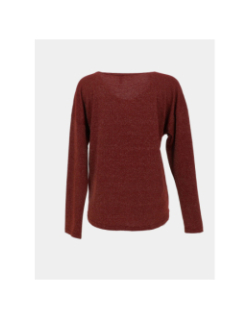 Top rayé manches longues harrie rouge doré femme - Only