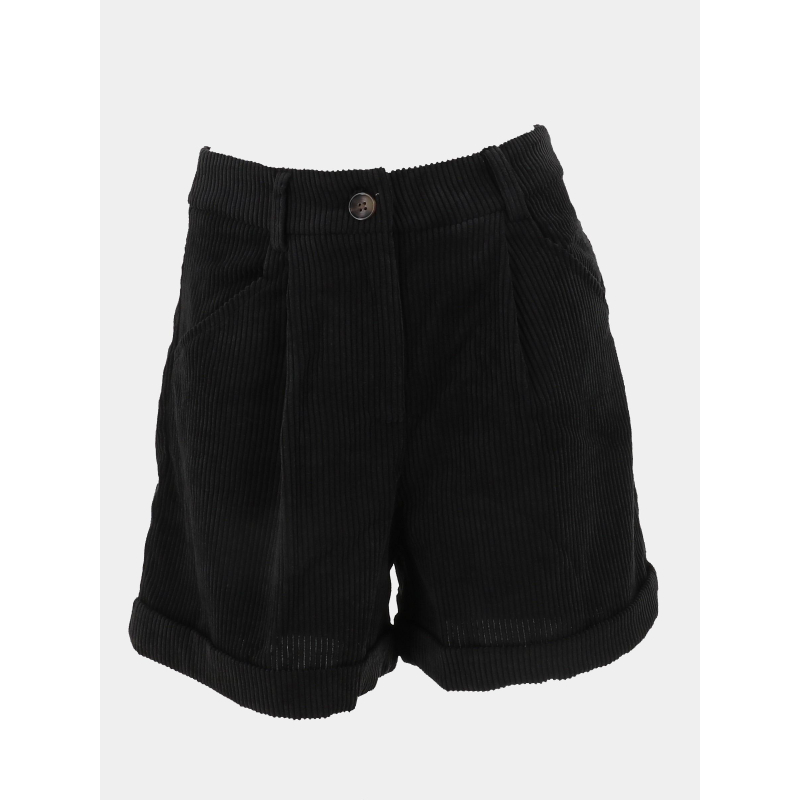 Short velours côtelé pam corduroy noir femme - Vero Moda