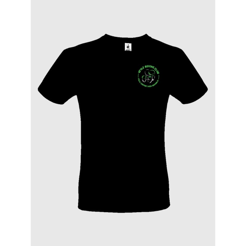 T-shirt Veyle boxing club noir vert sérigraphie coeur + prénom + dos - Kick