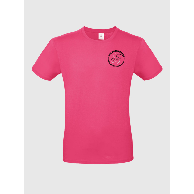 T-shirt Veyle boxing club rose sérigraphie coeur + prénom + dos - Kick