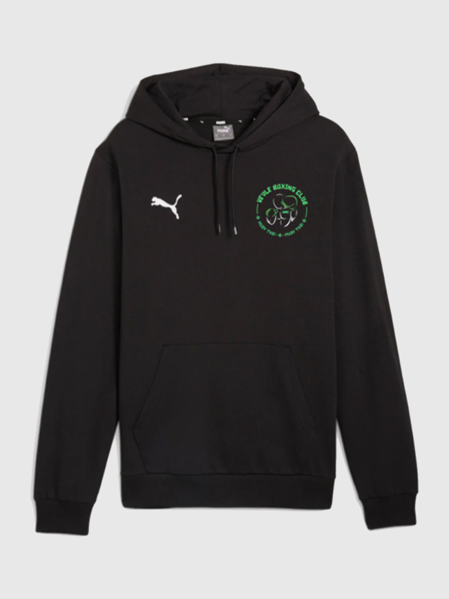 Sweat Puma veyle boxing club noir vert enfant - Muay Thaï