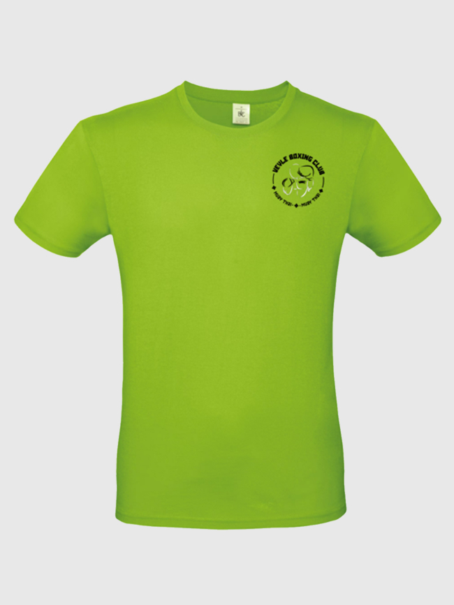 T-shirt Veyle boxing club vert sérigraphie coeur + prénom + dos - Muay Thaï