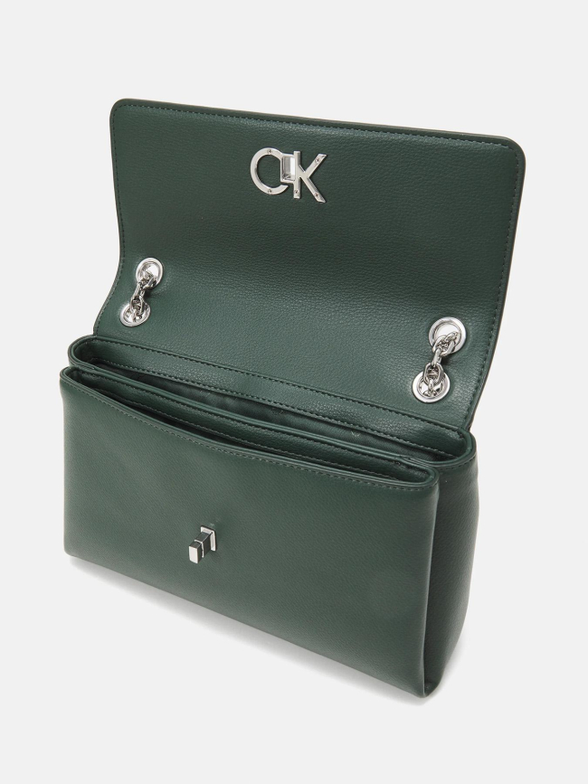 Sac bandoulière re-lock vert femme - Calvin Klein