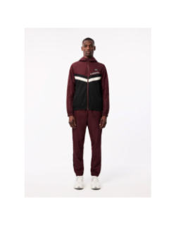 Ensemble survêtement taffetas diamanté bordeaux homme - Lacoste