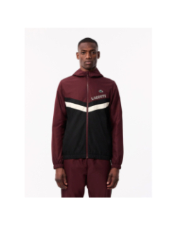 Ensemble survêtement taffetas diamanté bordeaux homme - Lacoste