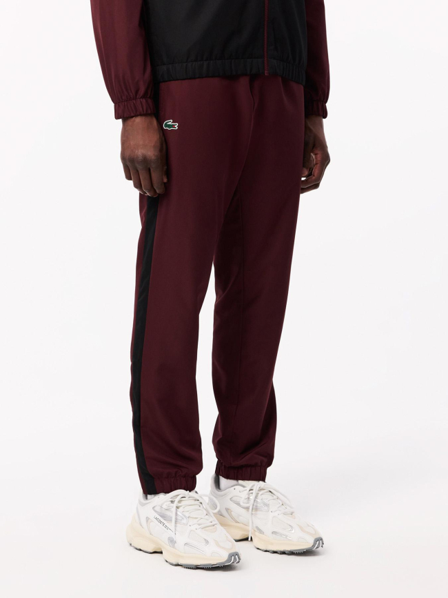 Ensemble survêtement taffetas diamanté bordeaux homme - Lacoste