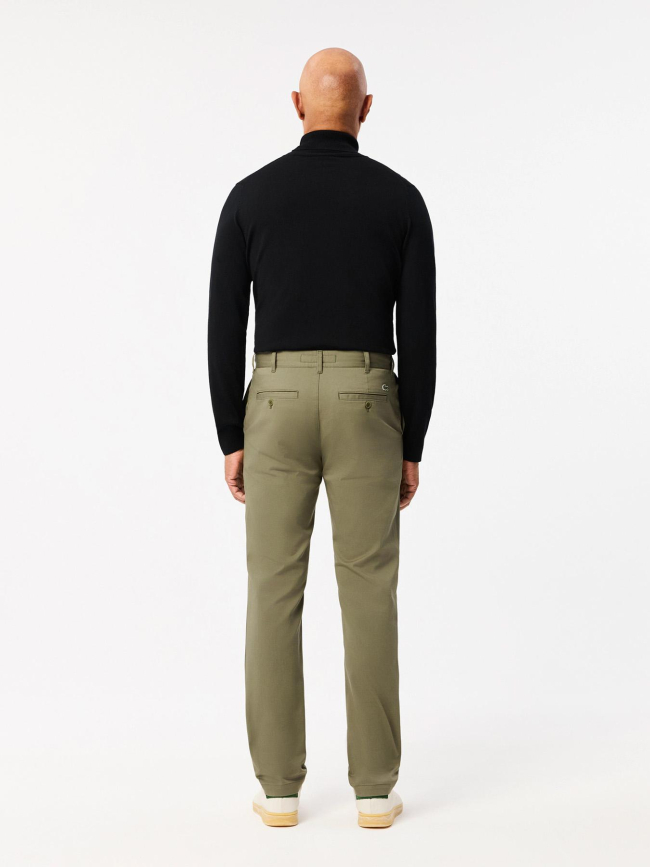 Pantalon chino slim fit en coton stretch beige homme - Lacoste