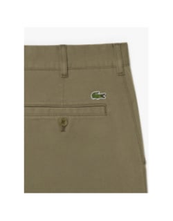 Pantalon chino slim fit en coton stretch beige homme - Lacoste