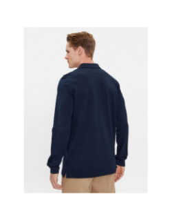 Polo manches longues slim placket bleu marine homme - Tommy Jeans