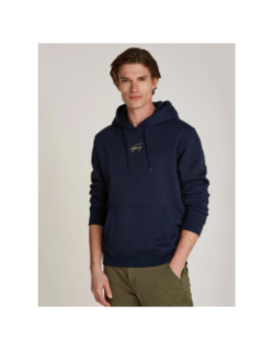 Sweat à capuche signature doré bleu marine homme - Tommy Jeans