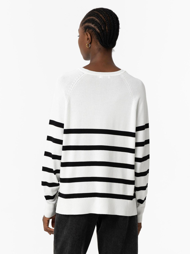 Pull à rayure thea 2 blanc femme - Tiffosi