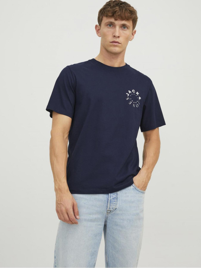 T-shirt warrior bleu marine homme - Jack & Jones