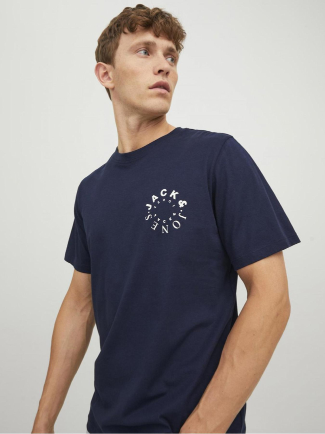 T-shirt warrior bleu marine homme - Jack & Jones