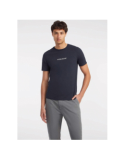 T-shirt slim avec logo brodé bleu marine homme - Guess