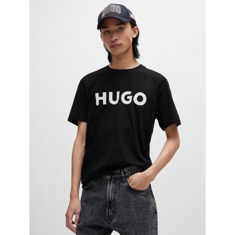 T-shirt à manches courtes dulivio noir homme - Hugo