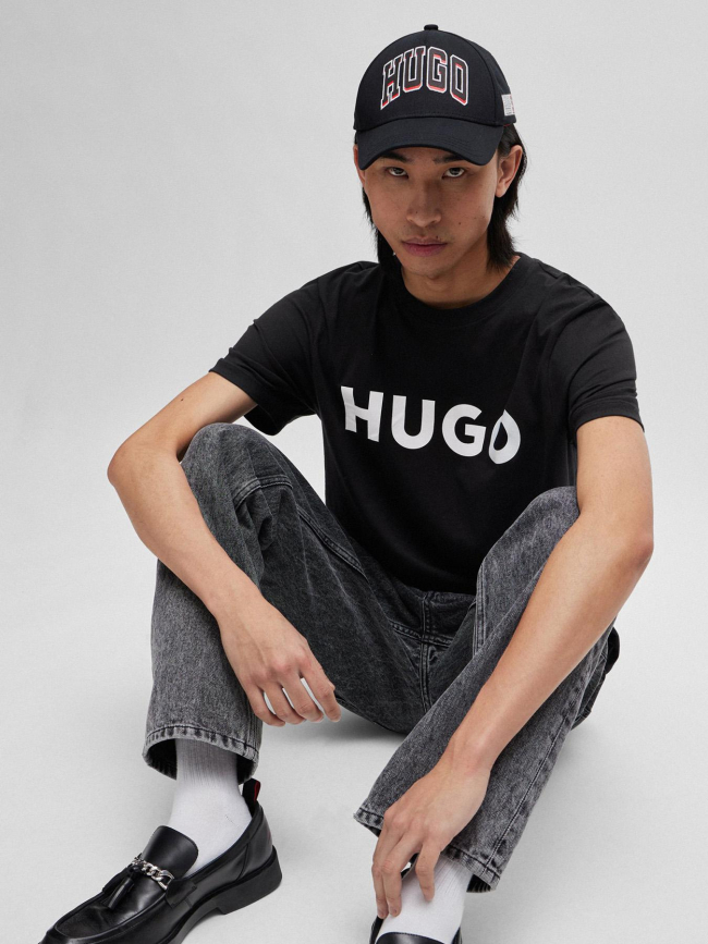 T-shirt à manches courtes dulivio noir homme - Hugo