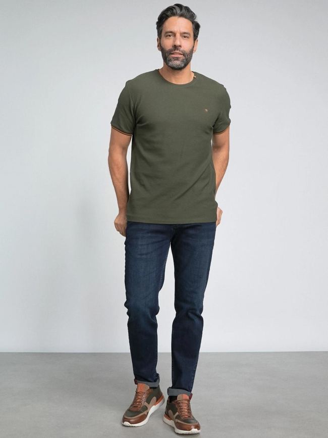 T-shirt à manches courtes classic stretch kaki homme - Benson & Cherry