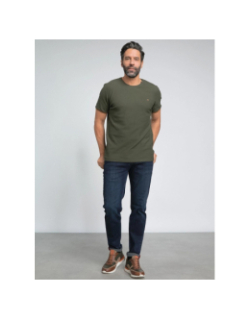 T-shirt à manches courtes classic stretch kaki homme - Benson & Cherry