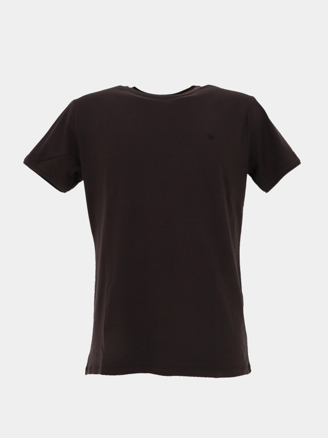 T-shirt uni twist stretch marron homme - Benson & Cherry