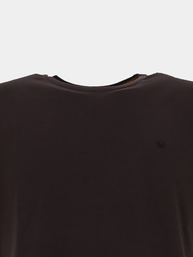 T-shirt uni twist stretch marron homme - Benson & Cherry