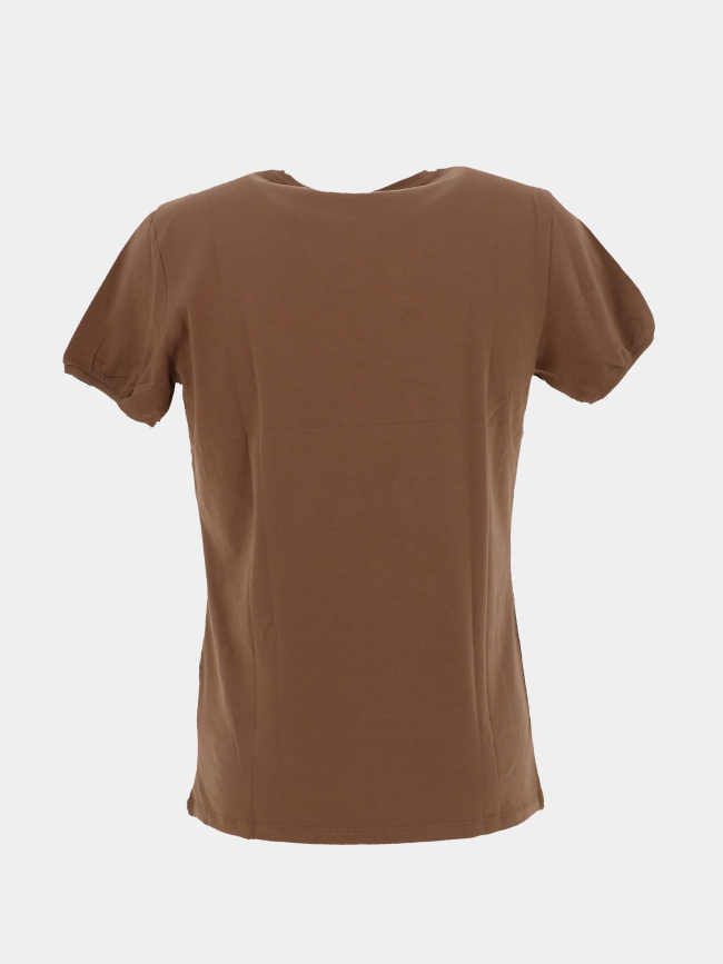 T-shirt à manches courtes uni twist marron homme - Benson & Cherry