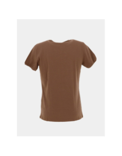 T-shirt à manches courtes uni twist marron homme - Benson & Cherry