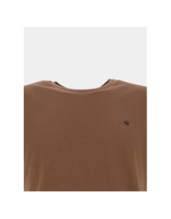 T-shirt à manches courtes uni twist marron homme - Benson & Cherry