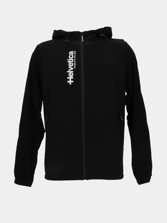 Veste à capuche légère beta noir homme - Helvetica