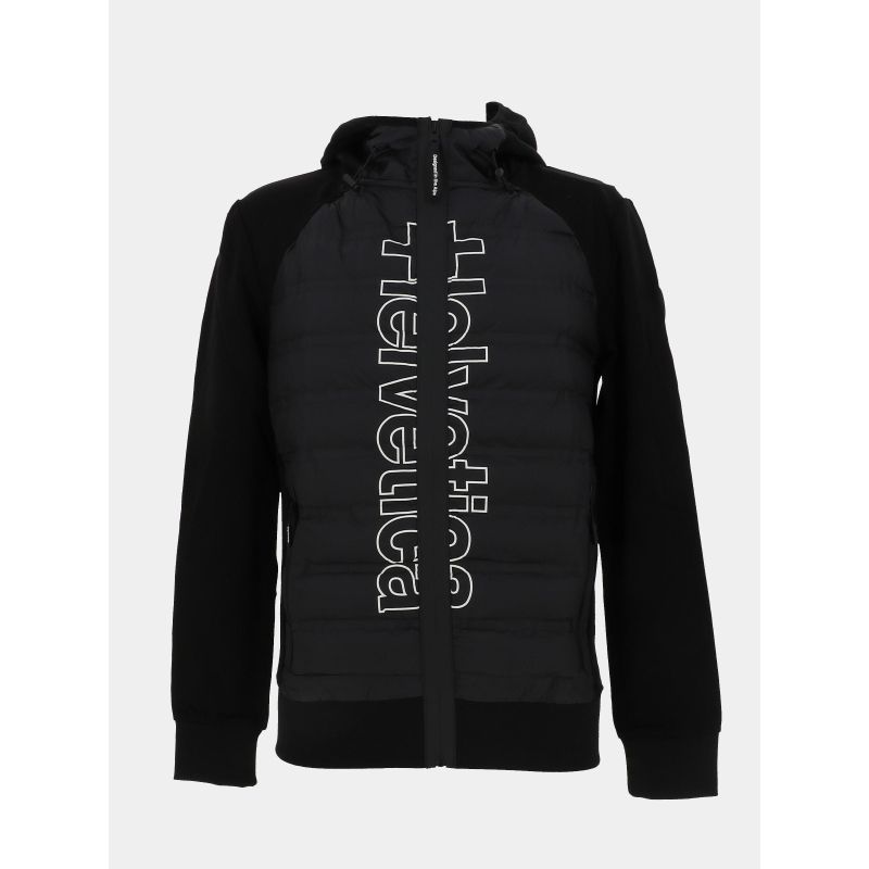 Veste à capuche légère bi matière vancover noir homme - Helvetica