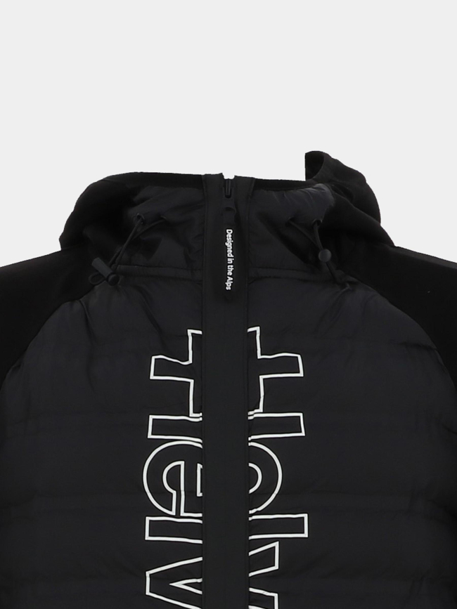 Veste à capuche légère bi matière vancover noir homme - Helvetica