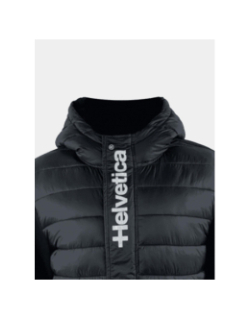 Veste bi-matière courchevel noir homme - Helvetica