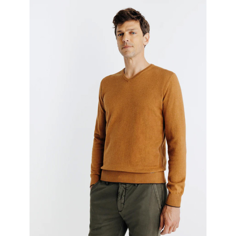 Pull brent marron homme - Izac