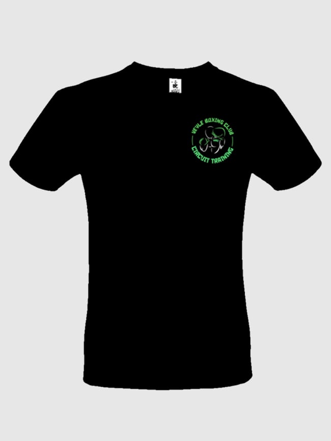 T-shirt Veyle boxing club sérigraphie coeur noir vert - Circuit training