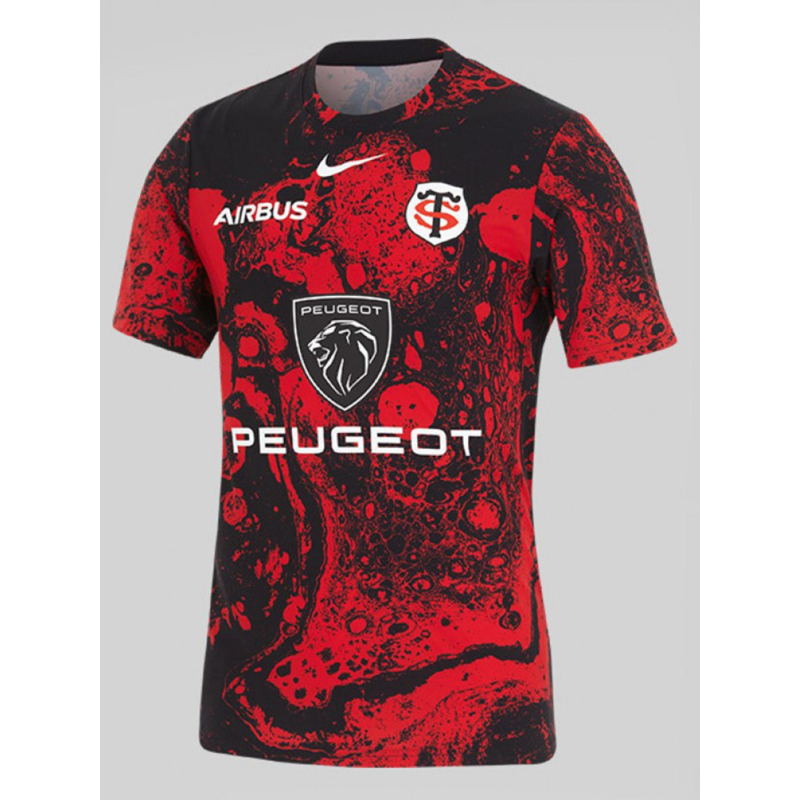 Maillot warm up stade toulousain 24/25 noir homme - Nike