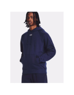 Sweat à capuche rival fleece bleu marine homme - Under Armour