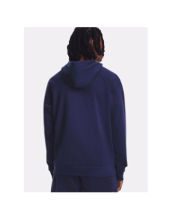 Sweat à capuche rival fleece bleu marine homme - Under Armour