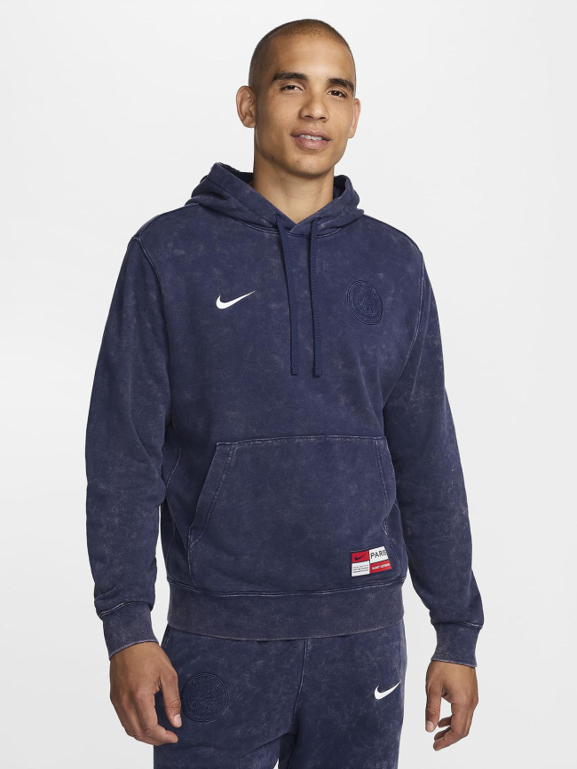 Sweat à capuche en molleton psg bleu marine homme - Nike