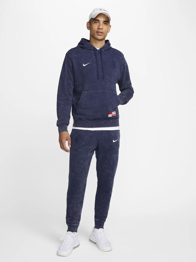 Sweat à capuche en molleton psg bleu marine homme - Nike