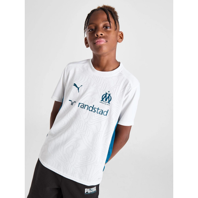 Maillot d'entrainement de football om blanc enfant - Puma