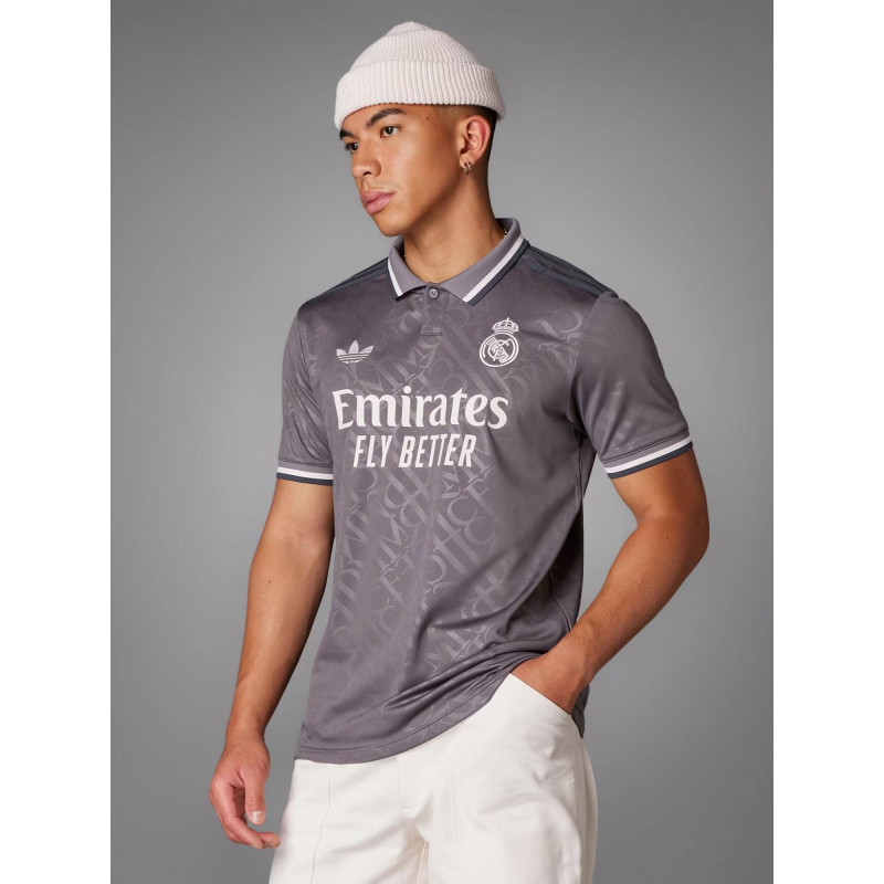 Maillot football third real madrid 24/25 gris homme - Adidas