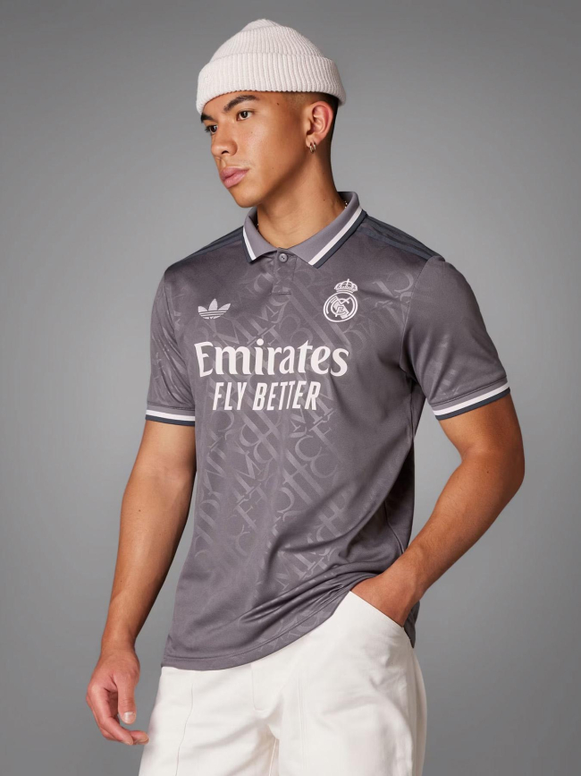 Maillot football third real madrid 24/25 gris homme - Adidas