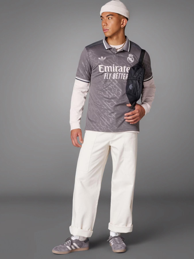 Maillot football third real madrid 24/25 gris homme - Adidas