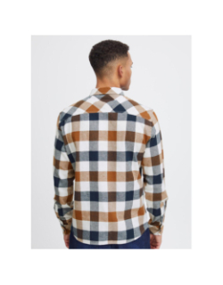 Chemise à carreaux regular fit marron homme - Blend