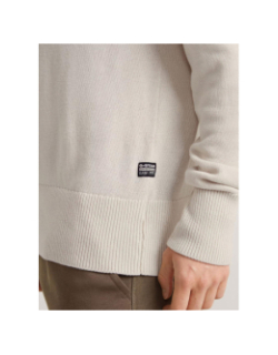 Pull en maille à col roulé fisherman beige homme - G Star