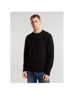 Pull en maille à col roulé fisherman noir homme - G Star