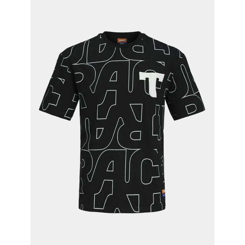 T-shirt trace noir homme - Jack & Jones