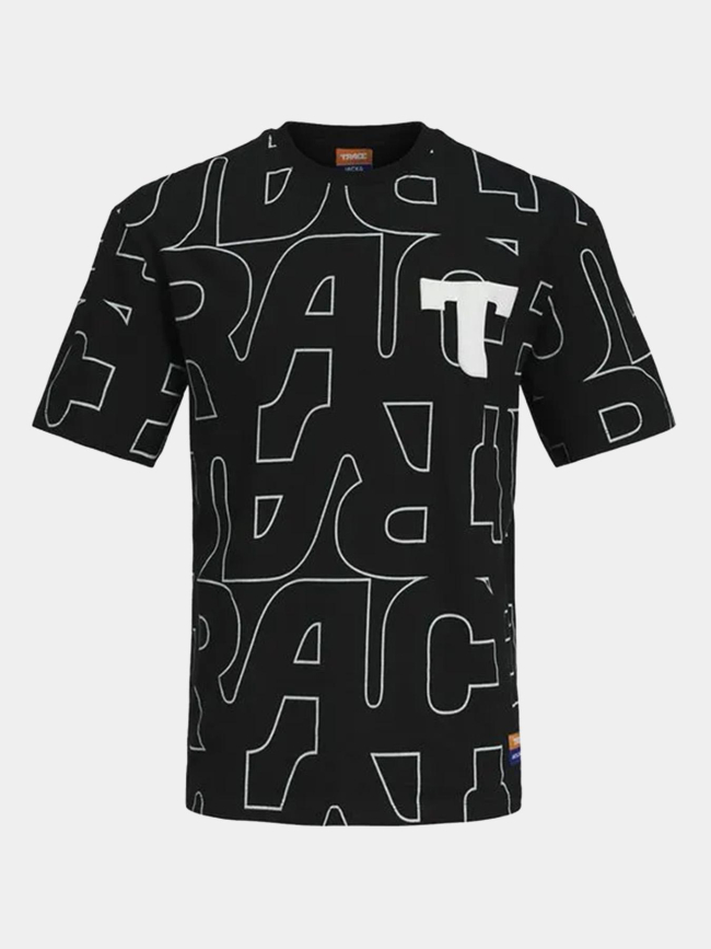 T-shirt trace noir homme - Jack & Jones